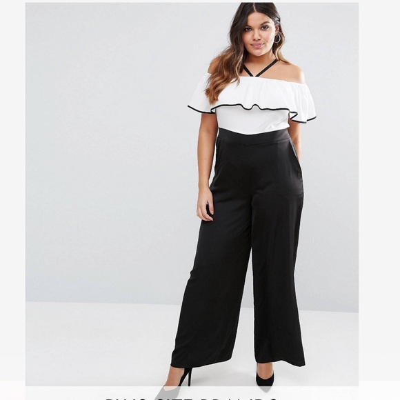 ASOS Curve Other - Cross Strap Palazzo Jumpsuit